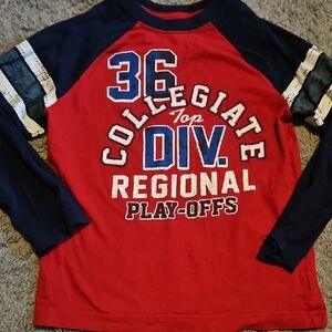 Kids Red and Blue Long Sleeve Shirt